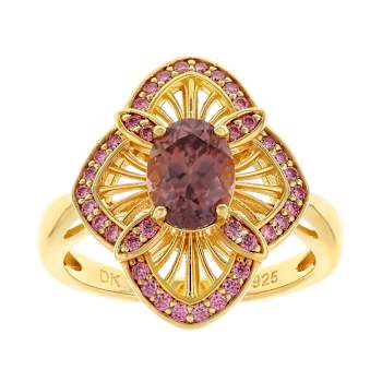 Blush Zircon And Pink Lab-Created Moissanite Ring In 18K Gold Over
Sterling Silver 2.02ctw