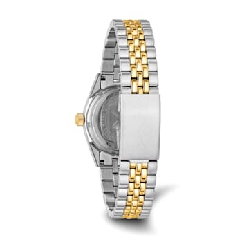 Mens Charles Hubert Two-tone Stainless Steel White Dial Watch