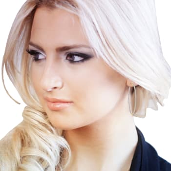 Clear CZ , Two-Tone Plating Rhodium & 14k Gold Plated over Brass
Slim Large Hoop Earrings
