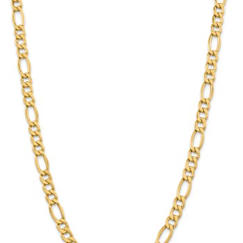 14k Yellow Gold 8.5mm Figaro Link 26 Inch Chain