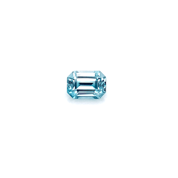 Blue Zircon 8.9x6.4mm Emerald Cut 3.29ct