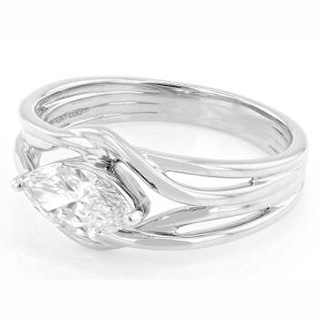 Timeless Lab-Grown Marquise Diamond Solitaire Ring In 10K White Gold