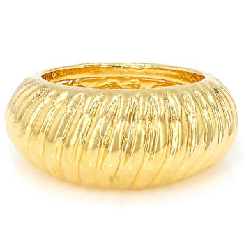 Electroform Scallop Ring In 18K Gold Over Bronze