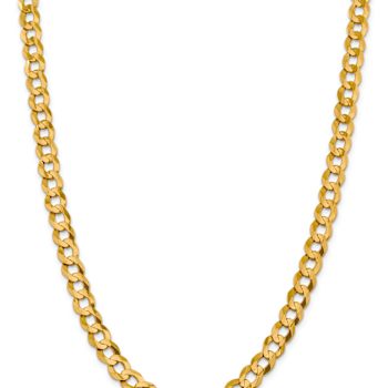 14k Yellow Gold 9.4mm Flat Cuban 20 Inch Chain