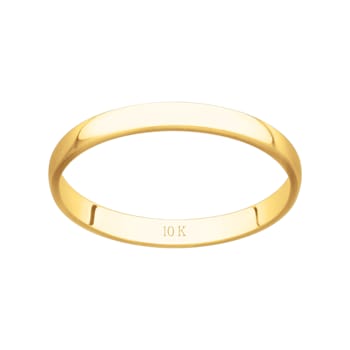 2mm Lightweight Ladies Wedding Band in 10K Yellow Gold