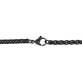 Robert Alton Men's Box Link Chain Necklace 4mmIn Stainless Steel 24 Inch