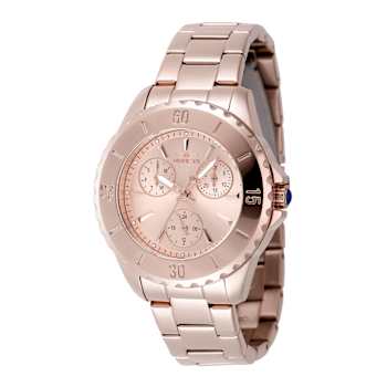 Invicta Angel 38mm Rose Gold Dial Stainless Steel Band Quartz Watch