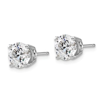 Rhodium Over 14K Gold Lab Grown Diamond 2ct. VS/SI GH+, 4-Prong Earrings