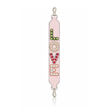 Fendi Mini Handbag Strap You Pink Peonia Multicolor "LOVE"
Studded Leather