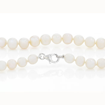 6mm Cultured Freshwater Pearl Strand Necklace in Sterling Silver