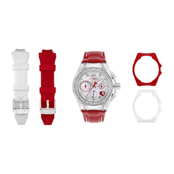 Technomarine Cruise Valentine 40mm White Dial Crystal Accents White
Silicone Strap Quartz Watch