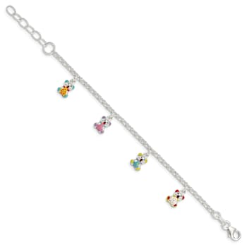 Sterling Silver Multi-color Enameled Bears with 1-inch Extensions
Children's Bracelet