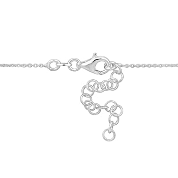 Children's White Enamel and Yellow Heart Lock Charm in 2-Tone Sterling Silver