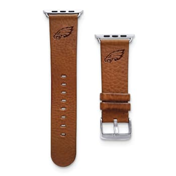 Gametime Philadelphia Eagles Leather Band fits Apple Watch (42/44mm M/L
Tan). Watch not included.