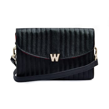 Mimi Black Crossbody Bag with Wristlet