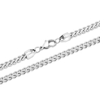 Robert Alton Men's Franco Link Chain Necklace 3mm In Stainless Steel 24 Inch