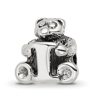 Sterling Silver Letter I Bead