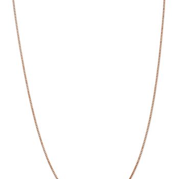 14k Rose Gold 1.3mm Solid Box 20 Inch Chain