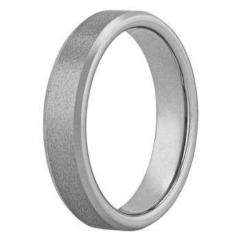 Robert Alton Men's Gray Ion Plated 6mm Band Ring In Tungsten