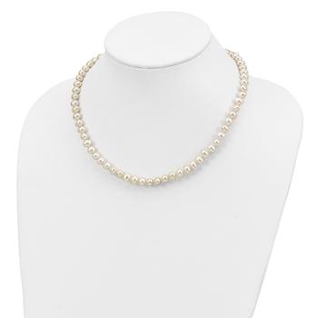 Rhodium Over Sterling Silver Multi-color Freshwater Pearl
Necklace/Bracelet/Earring Set