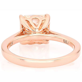 Diamond Simulant Ring In 18K Rose Gold Over Sterling Silver 3.13ct
