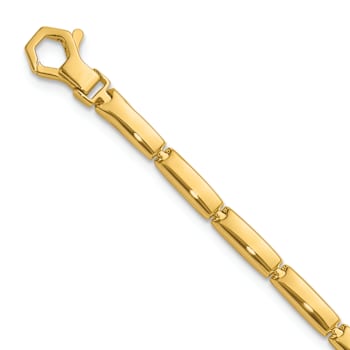 14k Yellow Gold Polished 3.3mm Fancy Link Bracelet