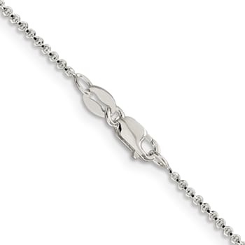 Sterling Silver 1.4mm Rolo Chain Necklace
