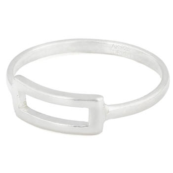 Buckle Band Ring In Sterling Silver