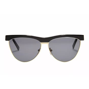 bob sdrunk-Lizzie-01 Black and Gold Tone Frame / Gray Lenses Sunglasses