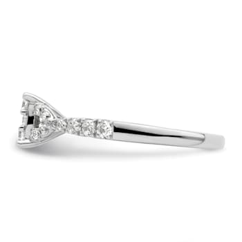Rhodium Over 14K White Gold Lab Grown Diamond VS/SI GH, Cluster Ring 0.752ctw
