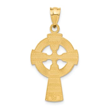 14K Yellow Gold Celtic Cross Pendant