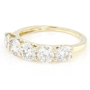 Lab-Grown Diamond Five-Stone Band Ring In 14K Gold 2.00ctw