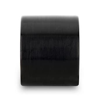 SAN ANTONIO Flat Black Tungsten Carbide Band with Brushed Finish 20mm
