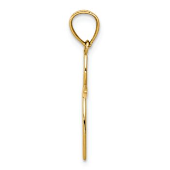 14k Yellow Gold 3D Passion Cross Charm