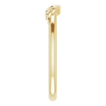 14K Yellow Gold Angel Wings Stackable Band Ring