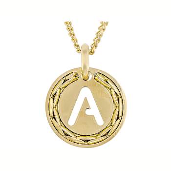 Cardano Initial A Pendant Necklace In 18K Gold Over Bronze