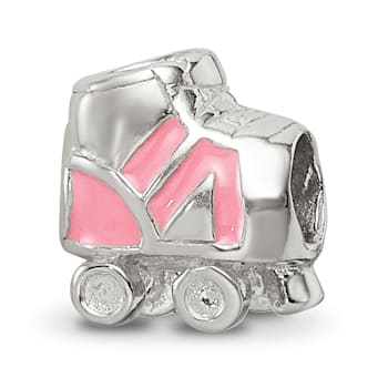 Sterling Silver Enameled Rollerskate Bead