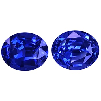 Sapphire 9.3x7.7mm Oval Matched Pair 6.8ctw