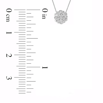0.35ctw Diamond Cluster Pendant in 14k White Gold