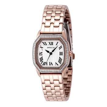 Invicta Wildflower 27mm White Dial Stainless Steel Band Quartz Watch