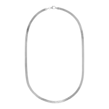 Sterling Silver 4.50 mm Flexible Herringbone 18 Inch Necklace