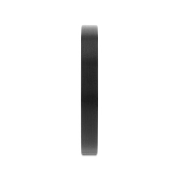 SAN ANTONIO Flat Black Tungsten Carbide Band with Brushed Finish 2mm