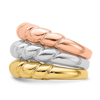 14K Triple Shrimp Band