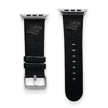 Gametime Carolina Panthers Leather Band fits Apple Watch (42/44mm S/M
Black). Watch not included.