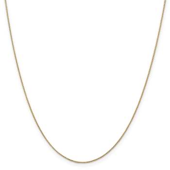 14k Yellow Gold 0.85mm Solid Diamond-Cut Spiga 20 Inch Chain