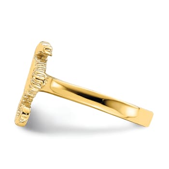 14K Yellow Gold Adjustable Seahorse Toe Ring