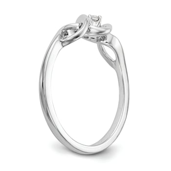 Rhodium Over 14K White Gold First Promise Diamond Promise/Engagement
Ring 0.04ctw