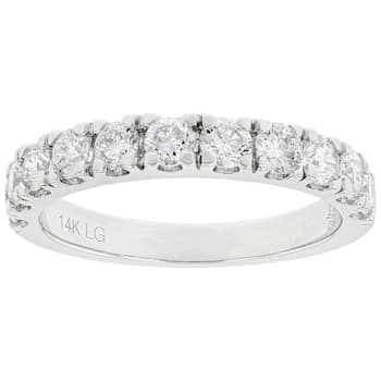 Lab-Grown Diamond Band Ring In 14K White Gold 1.00ctw