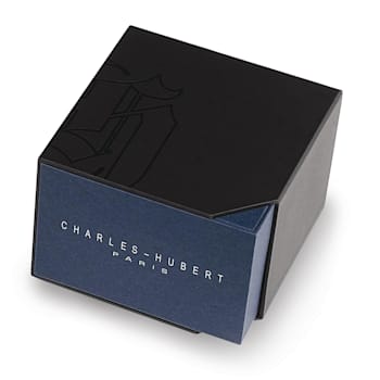 Men's Charles Hubert IP-plated Black Dial Watch
