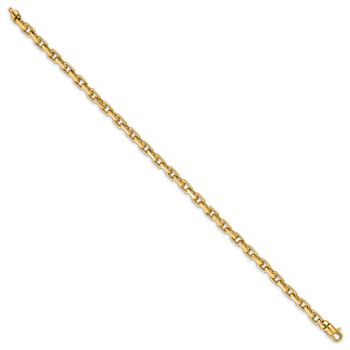 10k Yellow Gold 4.2mm Hand-polished Fancy Link Bracelet